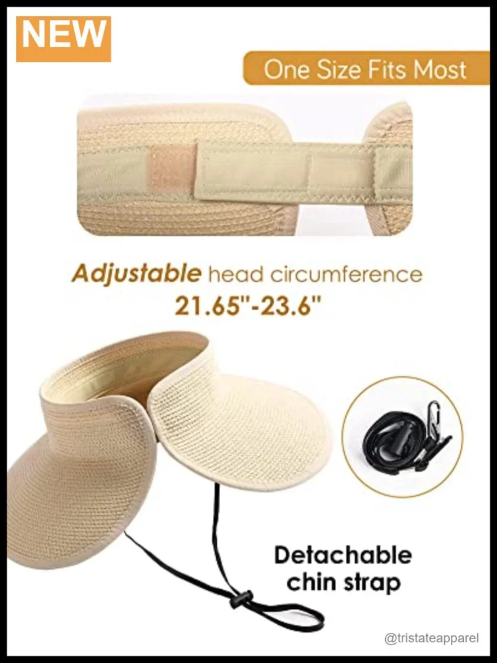 Wide Brim Straw Visor Sun Hat with Ponytail Hole